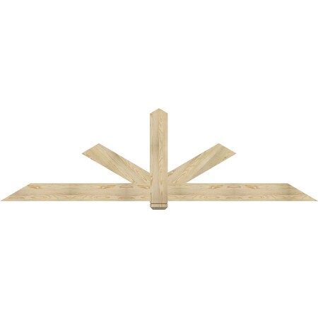 Ekena Millwork Kennewick Rough Sawn Timber Gable Bracket, Douglas Fir, 108"W x 31 1/2"H x 2"D x 6"F, 7/12 Pitch GBW108X31X0206KEN00RDF